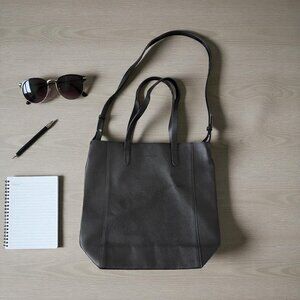 RALPH LAUREN Pebble Black Tote Bag w/ Shoulder Strap